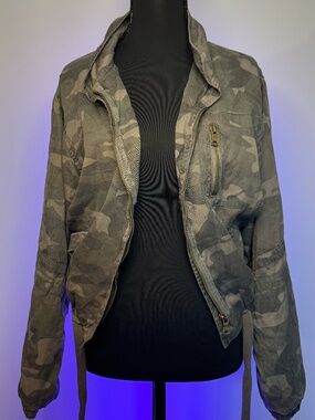 Vintage Havana Gray Camo Utility Jacket Size Small